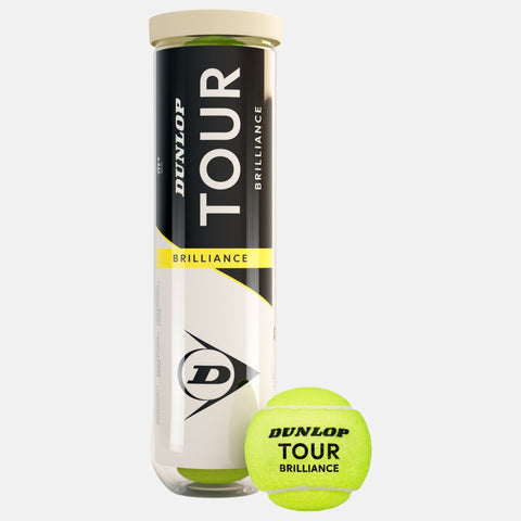 Tube de 4 balles Dunlop Tour Brilliance