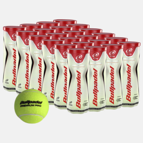 Balles de padel Bullpadel Carton de 24 tubes de 3 balles padel Bullpadel Premium Pro