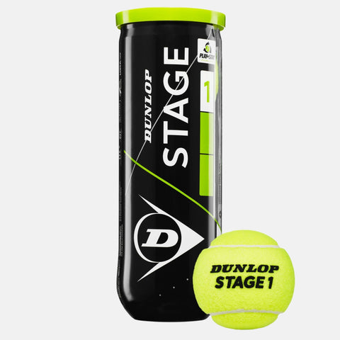 Balles de tennis Dunlop Tube de 3 balles Dunlop Stage 1 Green