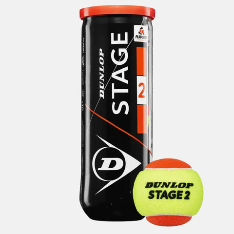 Balles de tennis Dunlop Tube de 3 balles Dunlop Stage 2 Orange