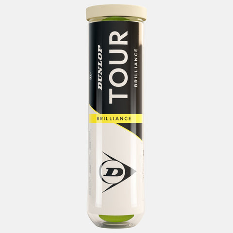 Balles de tennis Dunlop Tube de 4 balles Dunlop Tour Brilliance