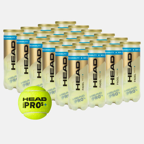 Balles de padel HEAD Carton de 24 tubes de 3 balles padel HEAD Pro S+