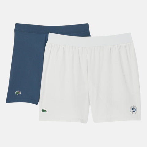 Short Lacoste Short Tennis Roland - Garros en jersey stretch 2 en 1