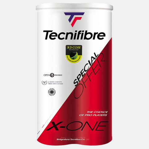 Balles de tennis Tecnifibre Bi - pack de 8 balles Tecnifibre X - One