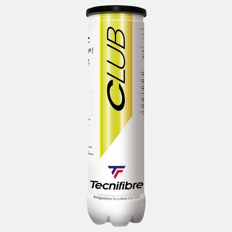 Balles de tennis Tecnifibre Tube de 4 balles Tecnifibre Club