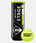 Balles de tennis Dunlop Tube de 3 balles Dunlop Stage 1 Green