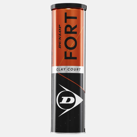 Balles de tennis Dunlop Tube de 4 balles Dunlop Fort Clay Court
