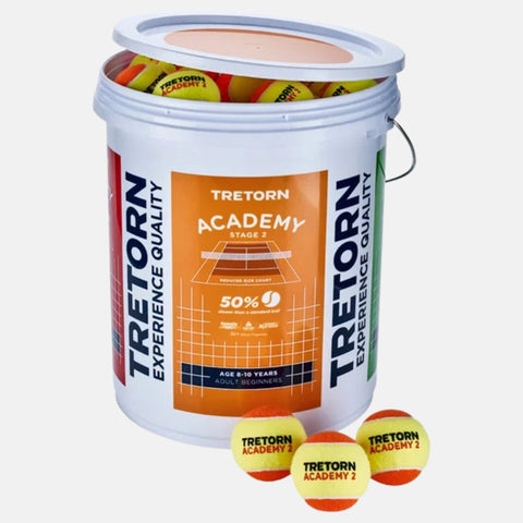 Balles de tennis Tretorn Baril de 72 balles Tretorn Academy Stage 2 Orange